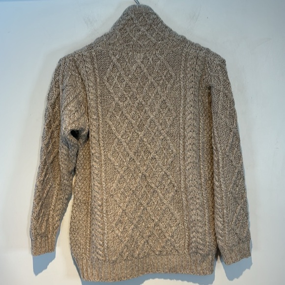 Aran sweater Market Ladies Drawstring Sweater Pouch Pocket‎‎‎ toasted oat Small - Picture 8 of 11